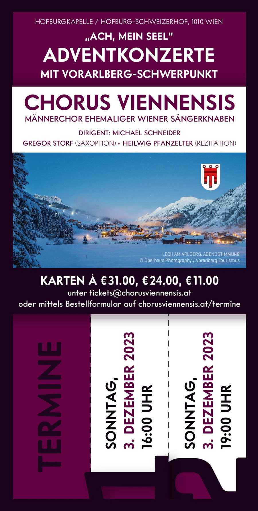 Adventkonzerte Chorus Viennensis
